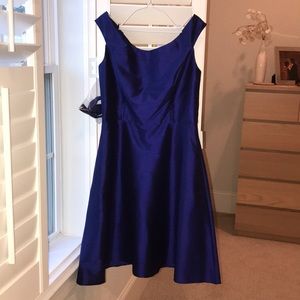 Alfred Sung Royal blue bridesmaid dress